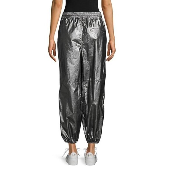 NWT Free People pewter metallic shine activewear track pants, S - Picture 12 of 14